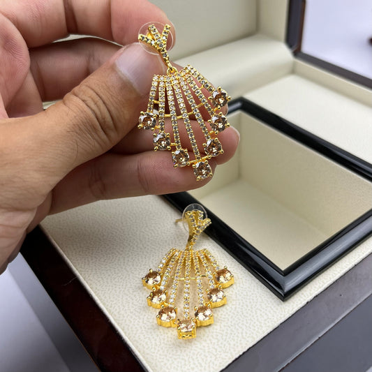 Earrings Drops Gold Plated Earrings SP-002